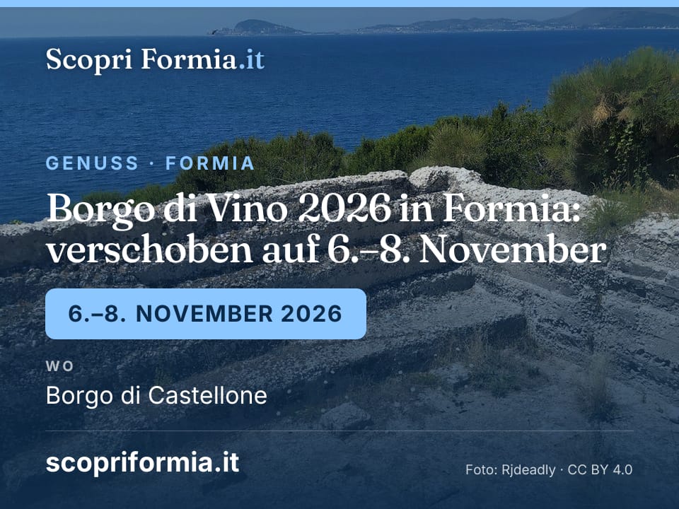 Borgo di Vino 2026 in Formia: verschoben auf 6.–8. November