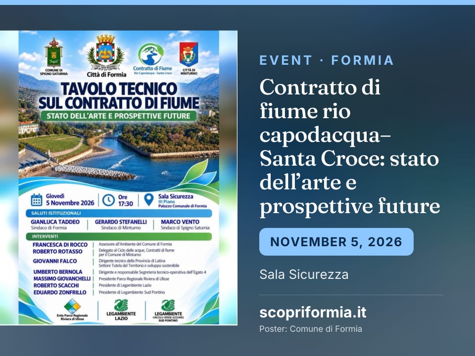 Contratto di fiume rio capodacqua–Santa Croce: stato dell’arte e prospettive future