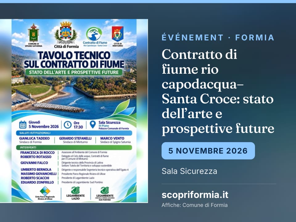 Contratto di fiume rio capodacqua–Santa Croce: stato dell’arte e prospettive future