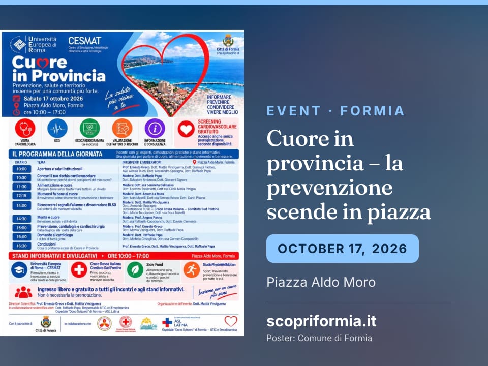Cuore in provincia – la prevenzione scende in piazza