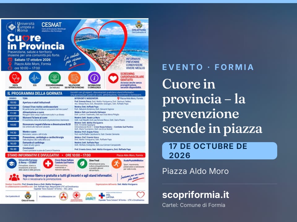 Cuore in provincia – la prevenzione scende in piazza