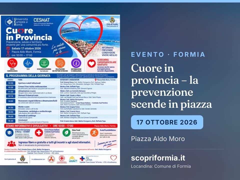 Cuore in provincia – la prevenzione scende in piazza