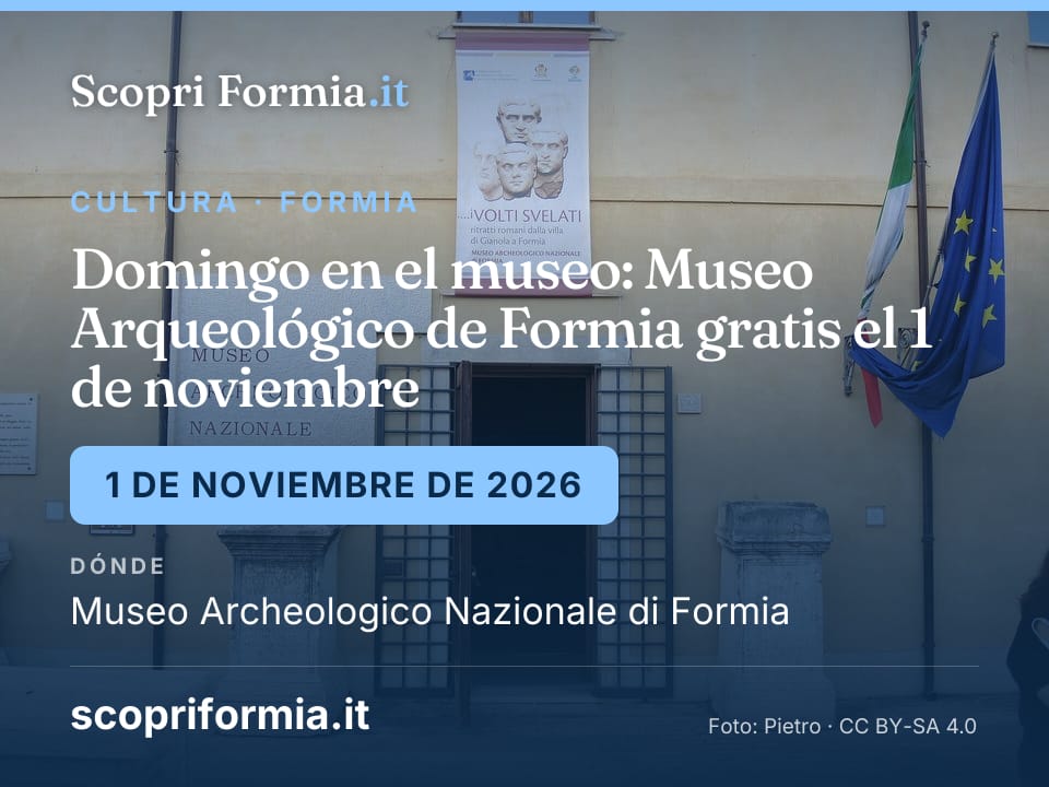 Domingo en el museo: Museo Arqueológico de Formia gratis el 1 de noviembre