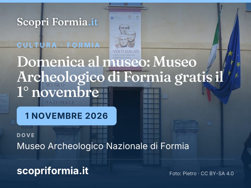 Domenica al museo: Museo Archeologico di Formia gratis il 1° novembre