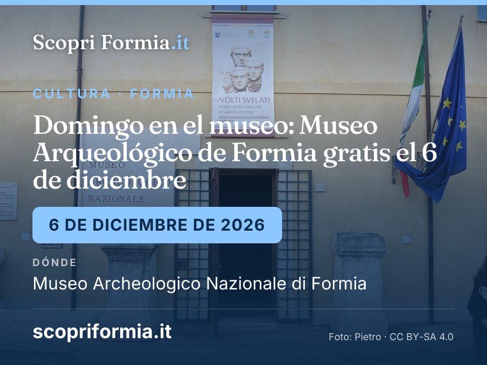 Domingo en el museo: Museo Arqueológico de Formia gratis el 6 de diciembre