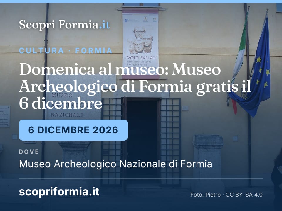 Domenica al museo: Museo Archeologico di Formia gratis il 6 dicembre