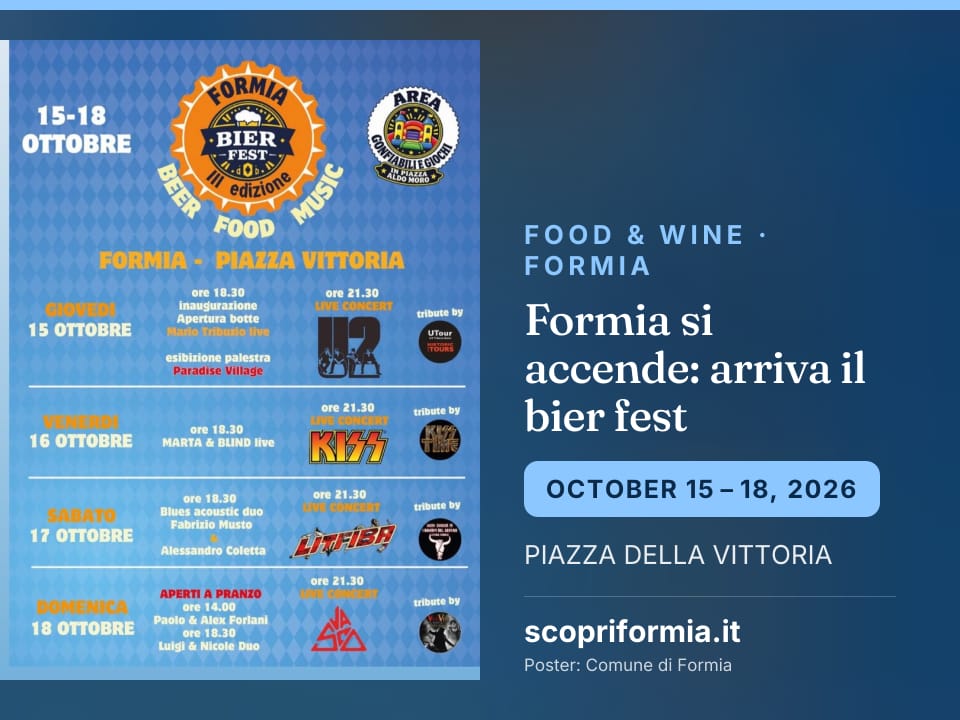 Formia si accende: arriva il bier fest