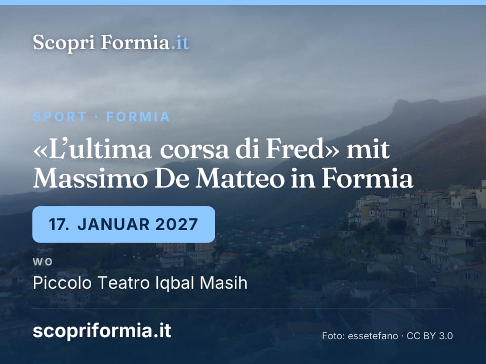 «L’ultima corsa di Fred» mit Massimo De Matteo in Formia, 17. Januar