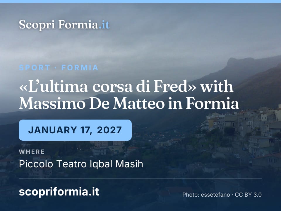 «L’ultima corsa di Fred» with Massimo De Matteo in Formia, 17 January
