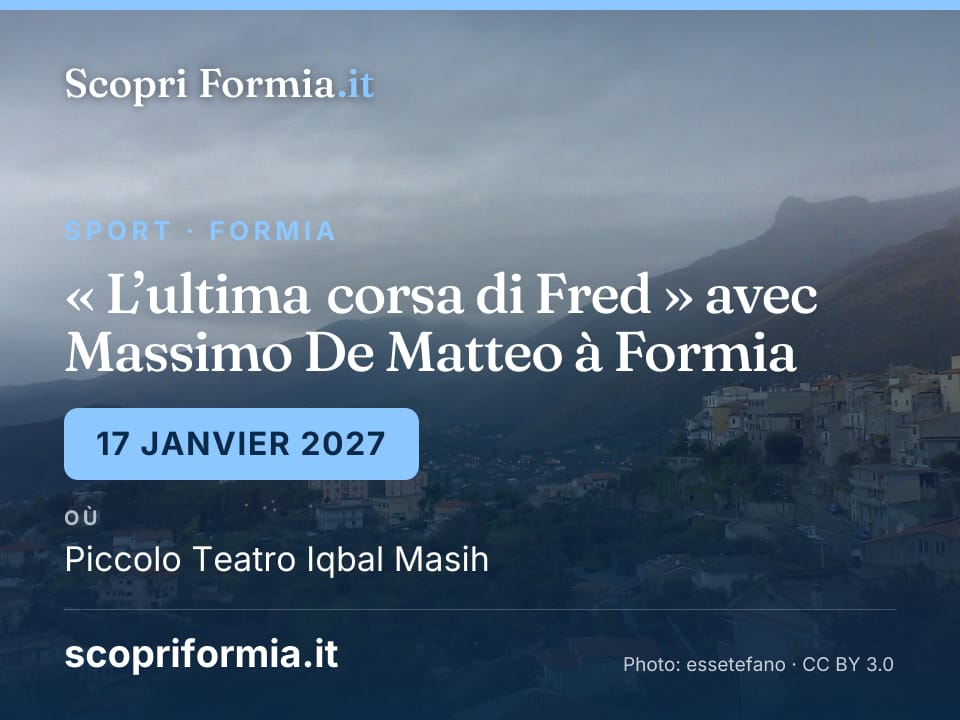 « L’ultima corsa di Fred » avec Massimo De Matteo à Formia, 17 janvier