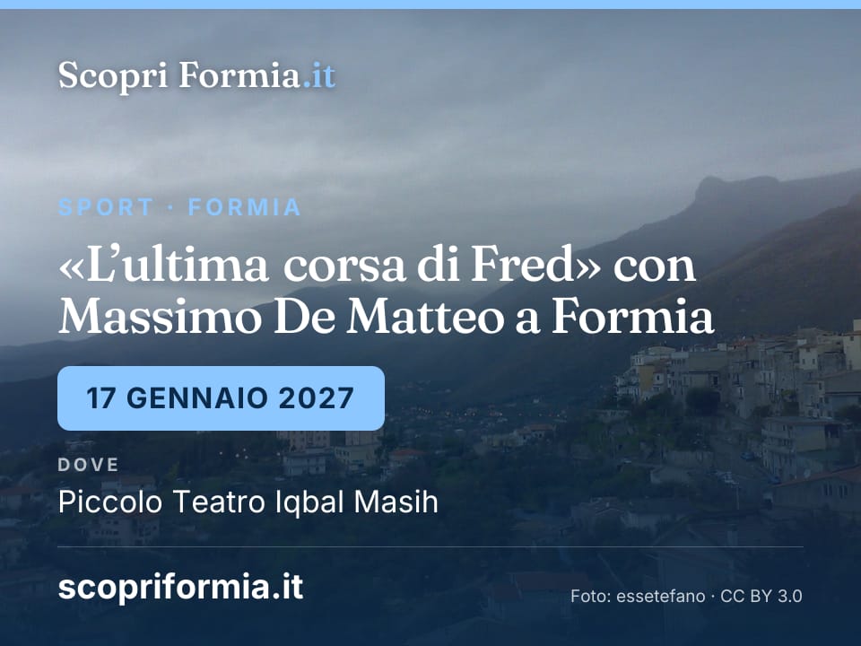 «L’ultima corsa di Fred» con Massimo De Matteo a Formia, 17 gennaio