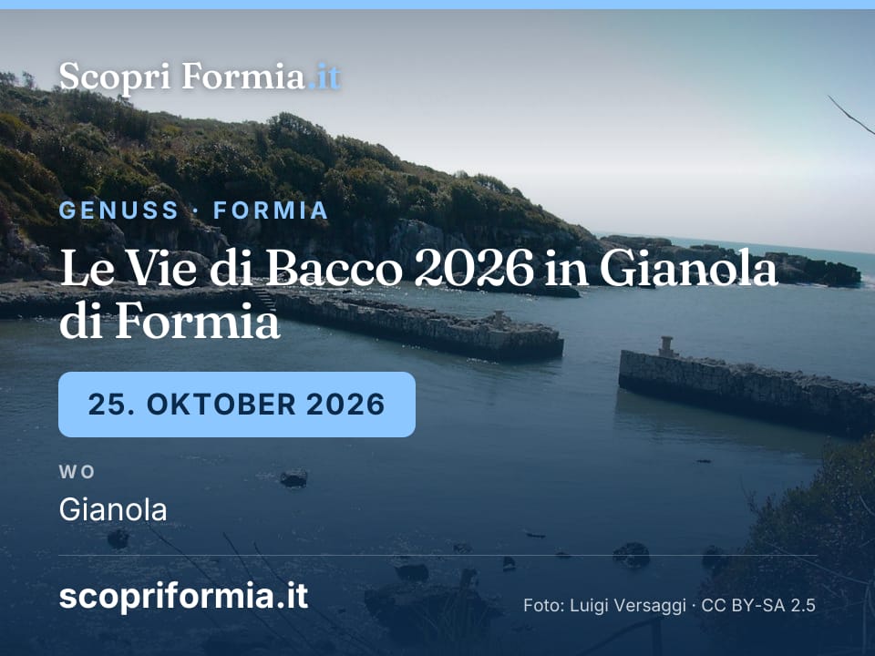 Le Vie di Bacco 2026 in Gianola di Formia: 25. Oktober