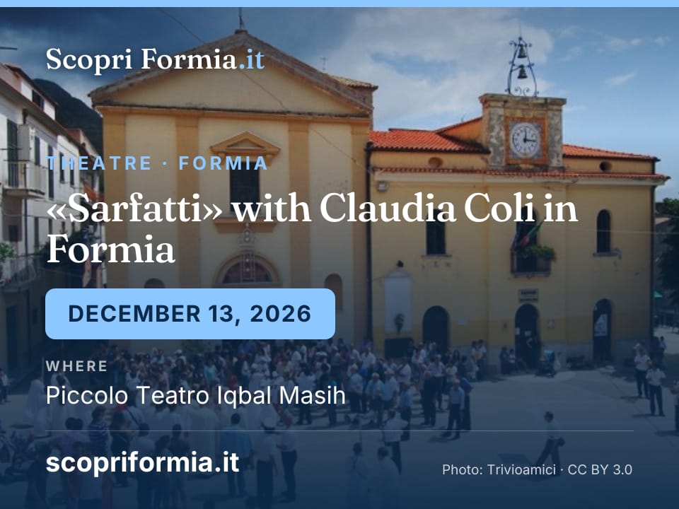 «Sarfatti» with Claudia Coli in Formia, 13 December 2026