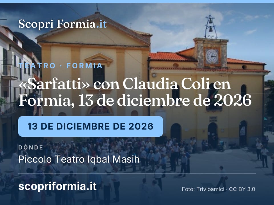 «Sarfatti» con Claudia Coli en Formia, 13 de diciembre de 2026