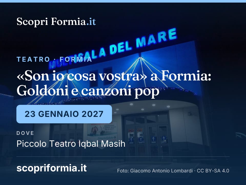 «Son io cosa vostra» a Formia: Goldoni e canzoni pop, 23 gennaio