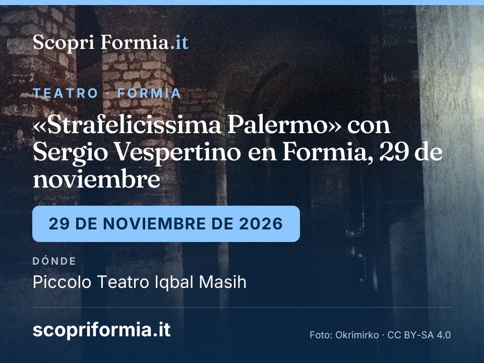 «Strafelicissima Palermo» con Sergio Vespertino en Formia, 29 de noviembre