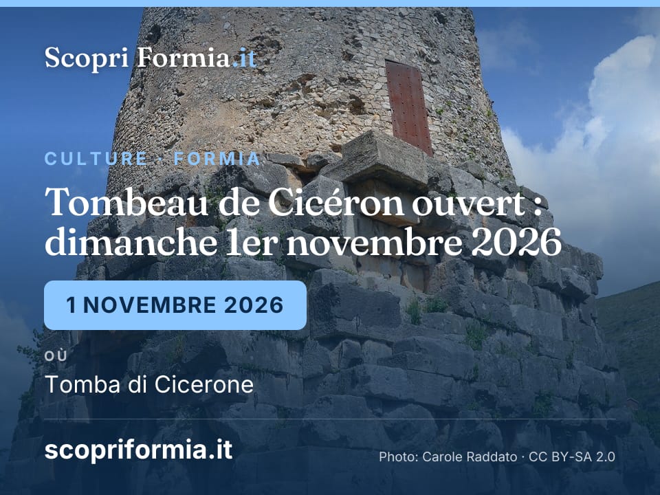Tombeau de Cicéron ouvert : dimanche 1er novembre 2026