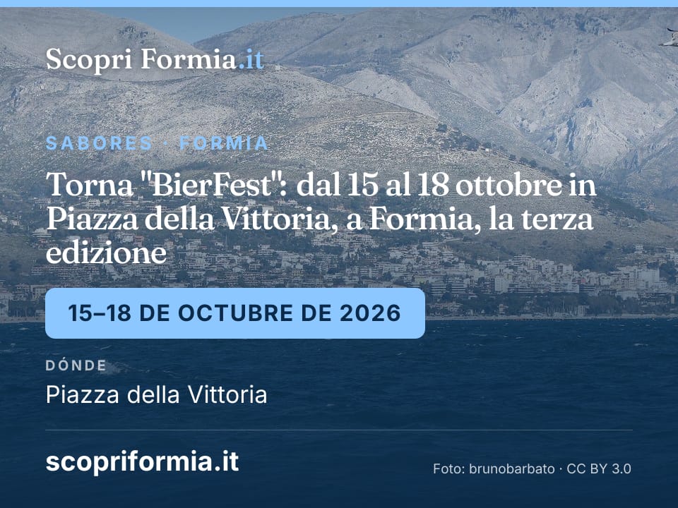 Torna "BierFest": dal 15 al 18 ottobre in Piazza della Vittoria, a Formia, la terza edizione