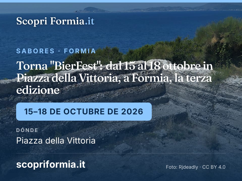 Torna "BierFest": dal 15 al 18 ottobre in Piazza della Vittoria, a Formia, la terza edizione
